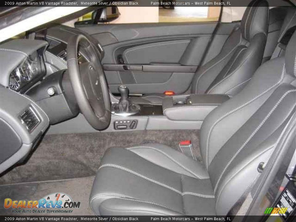 2009 Aston Martin V8 Vantage Roadster Meteorite Silver / Obsidian Black Photo #10