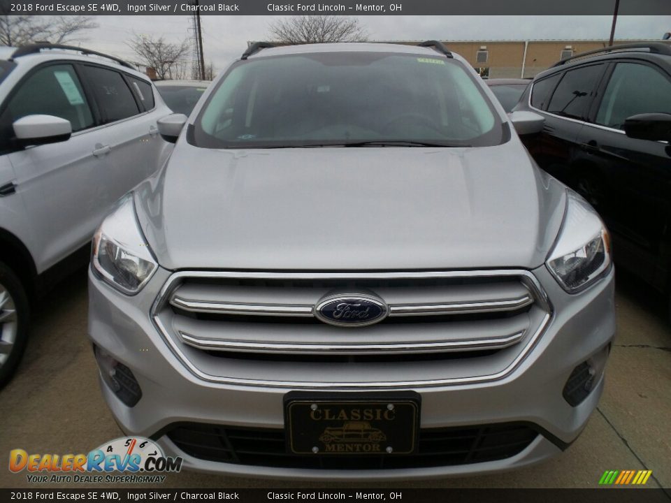 2018 Ford Escape SE 4WD Ingot Silver / Charcoal Black Photo #2