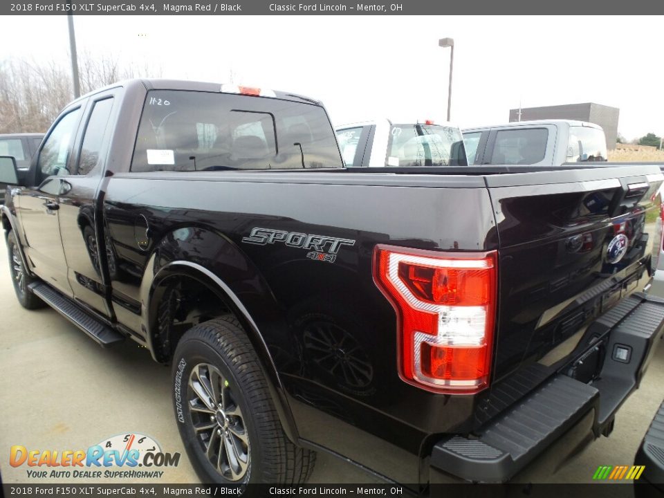 2018 Ford F150 XLT SuperCab 4x4 Magma Red / Black Photo #3