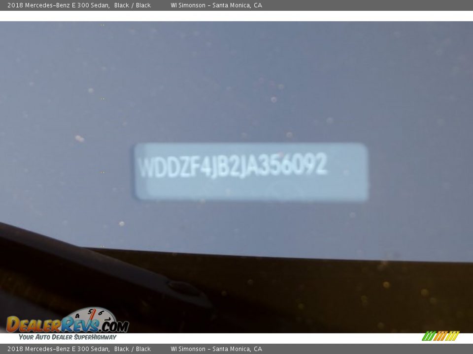 2018 Mercedes-Benz E 300 Sedan Black / Black Photo #10