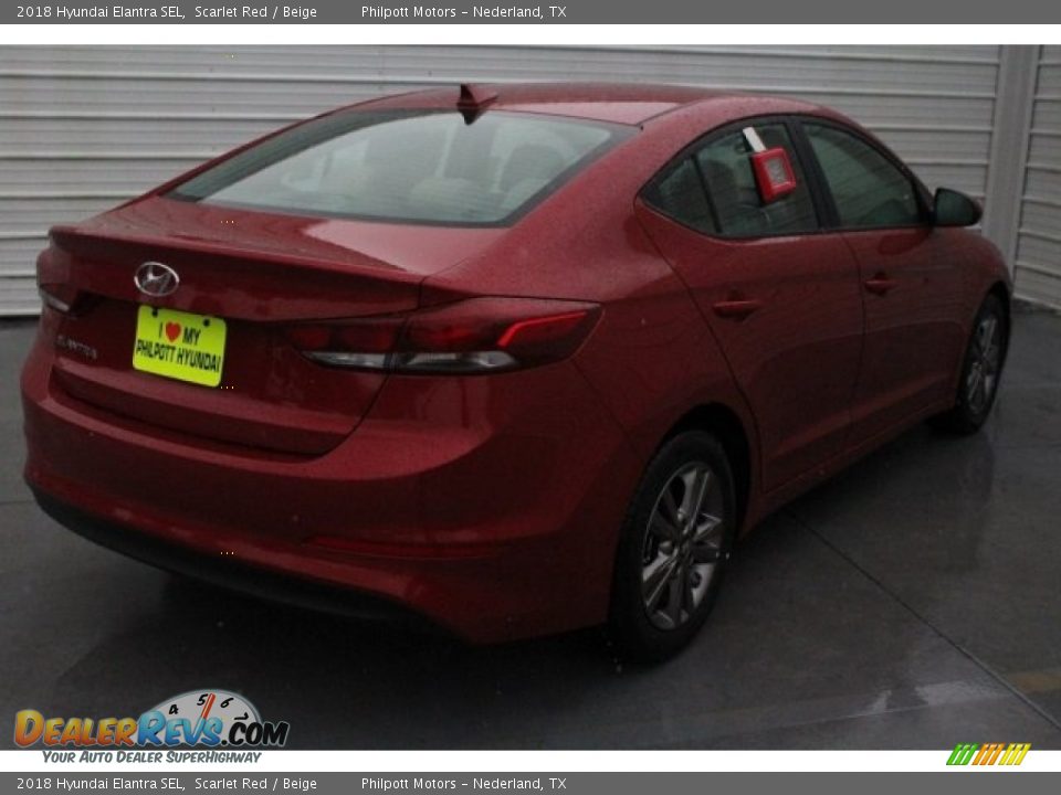 2018 Hyundai Elantra SEL Scarlet Red / Beige Photo #8