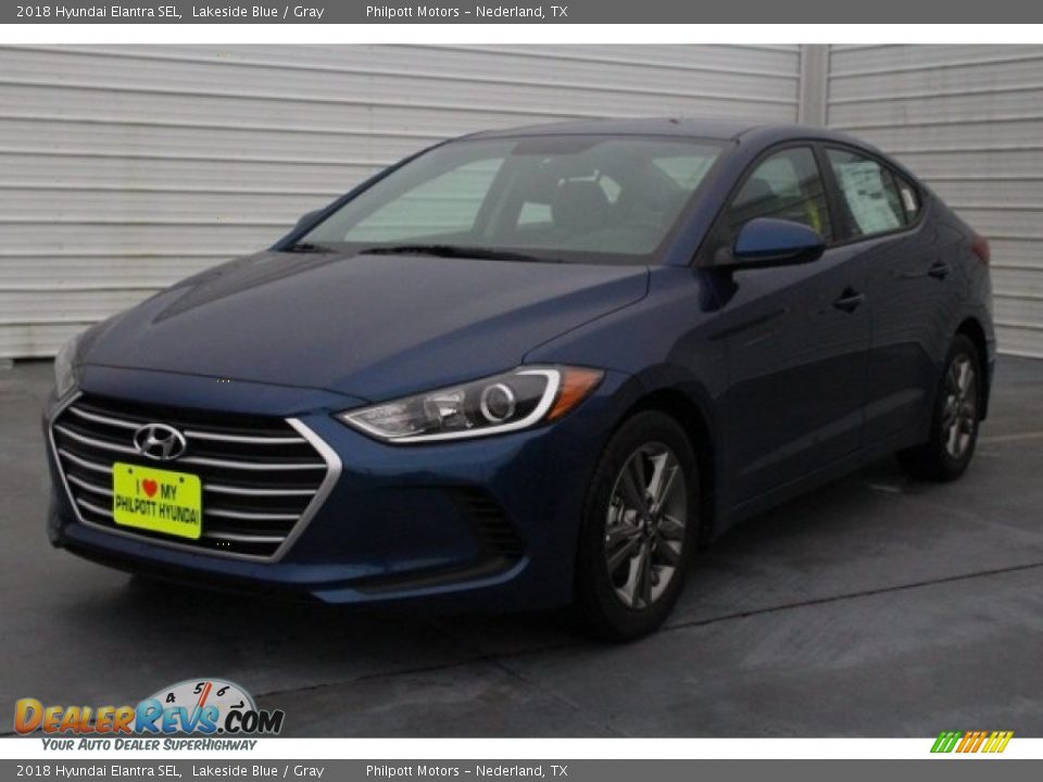 2018 Hyundai Elantra SEL Lakeside Blue / Gray Photo #3