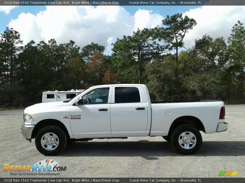 2018 Ram 3500 Tradesman Crew Cab 4x4 Bright White / Black/Diesel Gray Photo #2