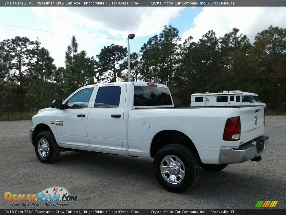 2018 Ram 3500 Tradesman Crew Cab 4x4 Bright White / Black/Diesel Gray Photo #3