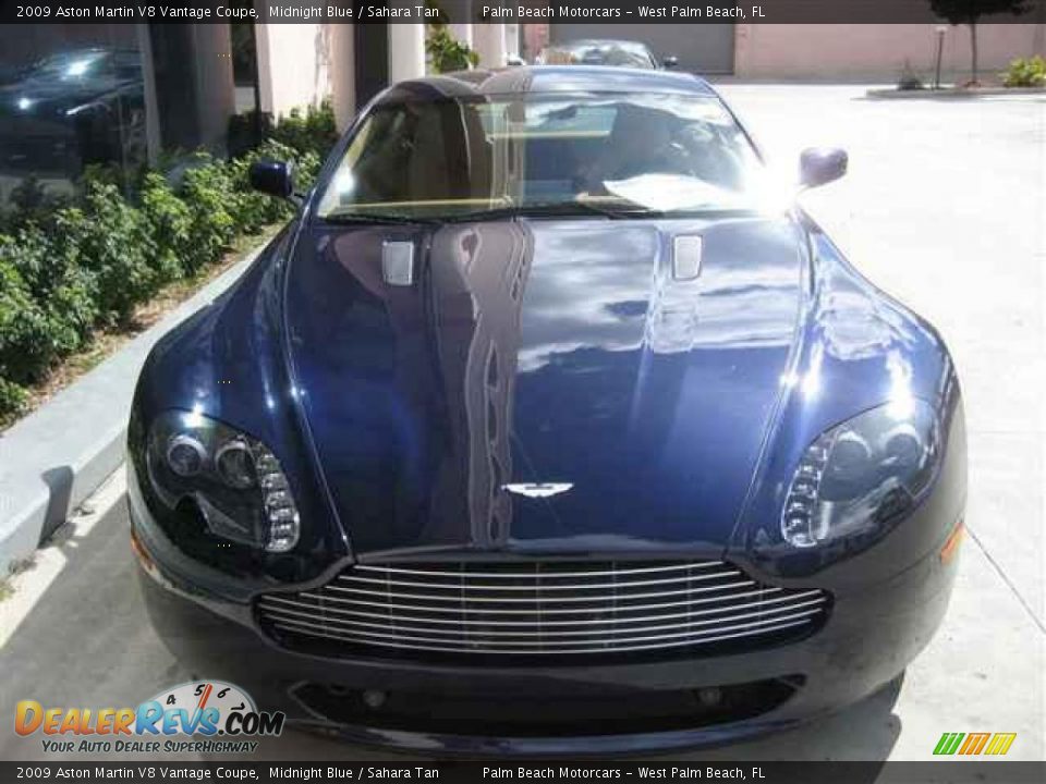2009 Aston Martin V8 Vantage Coupe Midnight Blue / Sahara Tan Photo #2