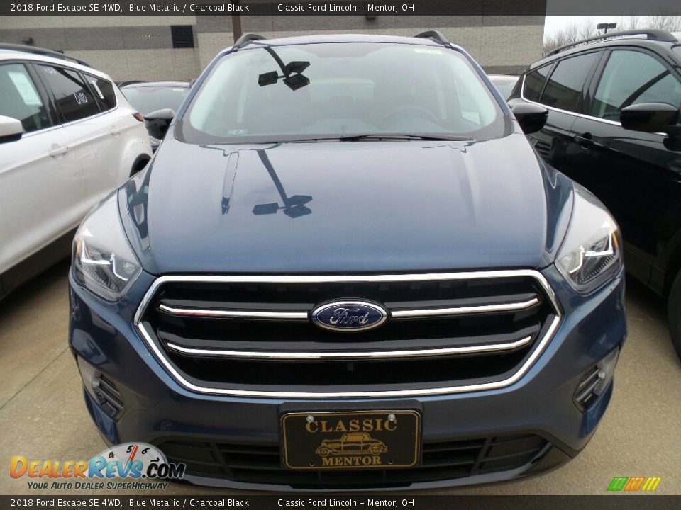 2018 Ford Escape SE 4WD Blue Metallic / Charcoal Black Photo #2