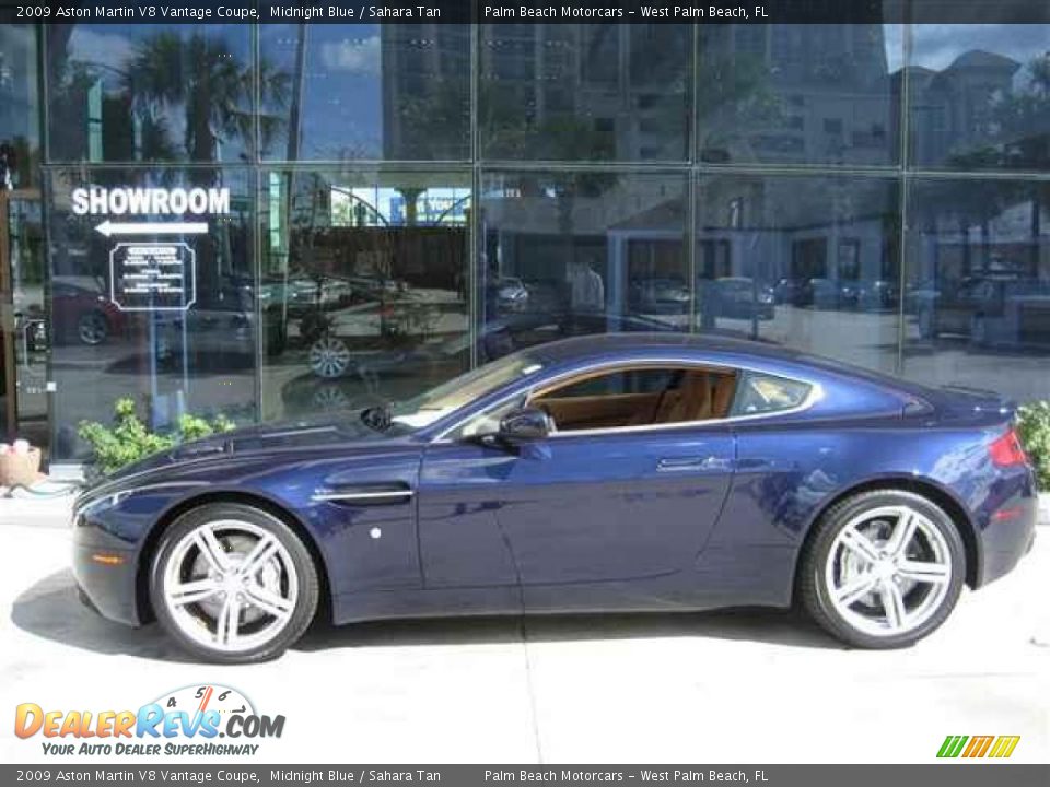2009 Aston Martin V8 Vantage Coupe Midnight Blue / Sahara Tan Photo #3