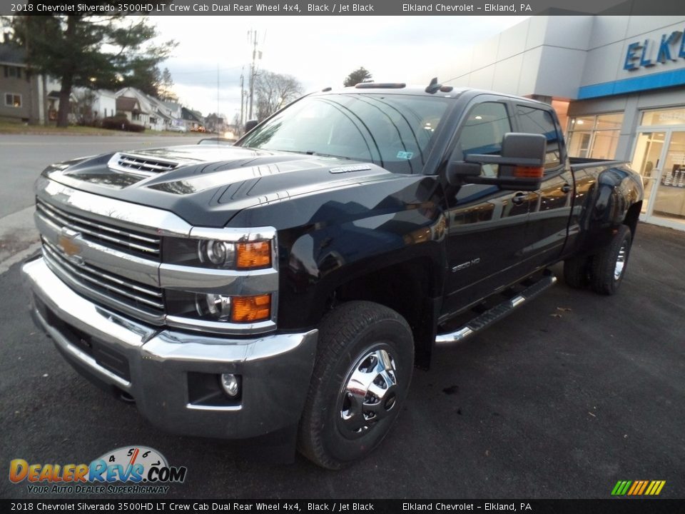 2018 Chevrolet Silverado 3500HD LT Crew Cab Dual Rear Wheel 4x4 Black / Jet Black Photo #3