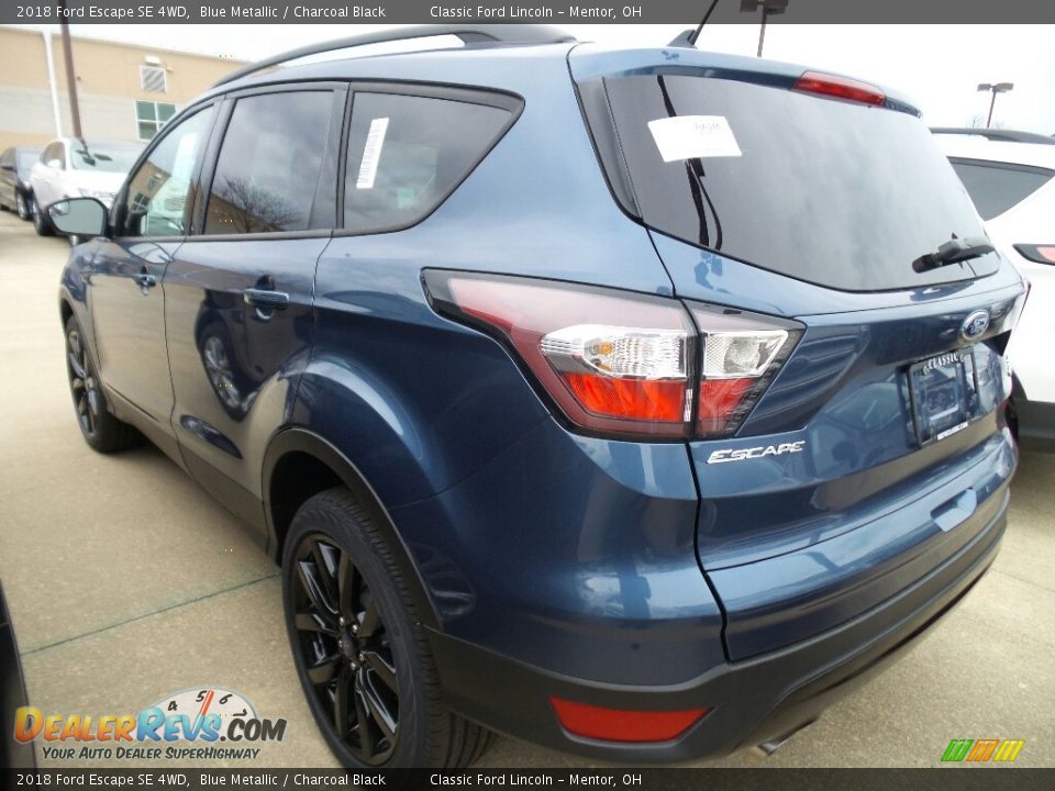 2018 Ford Escape SE 4WD Blue Metallic / Charcoal Black Photo #3