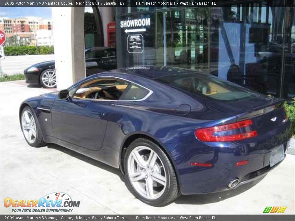 2009 Aston Martin V8 Vantage Coupe Midnight Blue / Sahara Tan Photo #4