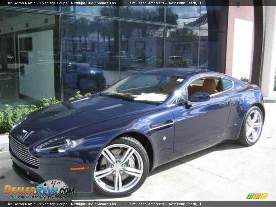 2009 Aston Martin V8 Vantage Coupe Midnight Blue / Sahara Tan Photo #7