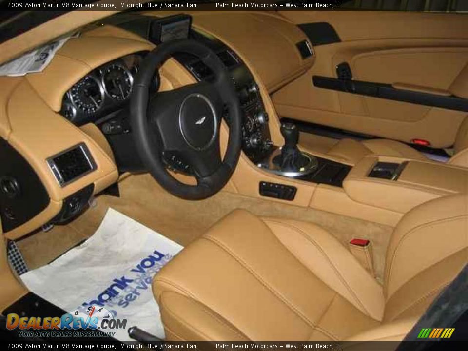2009 Aston Martin V8 Vantage Coupe Midnight Blue / Sahara Tan Photo #9