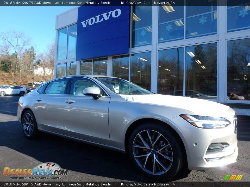 2018 Volvo S90 T5 AWD Momentum Luminous Sand Metallic / Blonde Photo #1