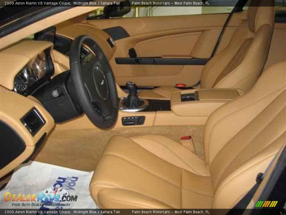 2009 Aston Martin V8 Vantage Coupe Midnight Blue / Sahara Tan Photo #11