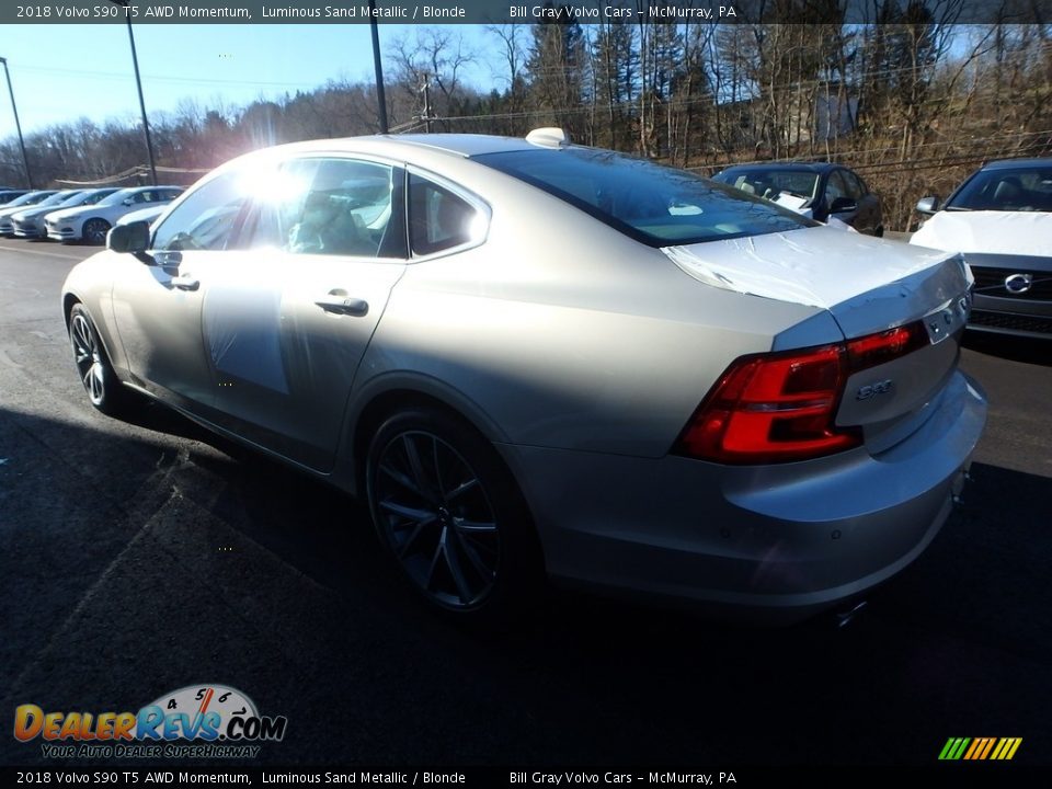 2018 Volvo S90 T5 AWD Momentum Luminous Sand Metallic / Blonde Photo #3