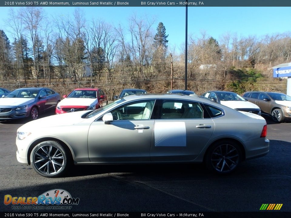 2018 Volvo S90 T5 AWD Momentum Luminous Sand Metallic / Blonde Photo #4