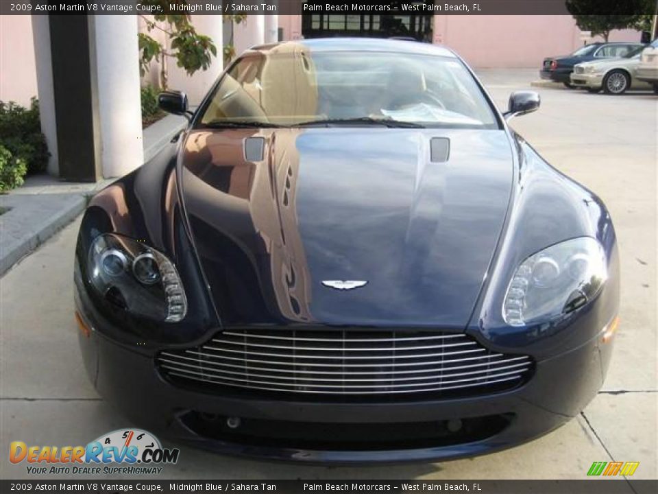 2009 Aston Martin V8 Vantage Coupe Midnight Blue / Sahara Tan Photo #2