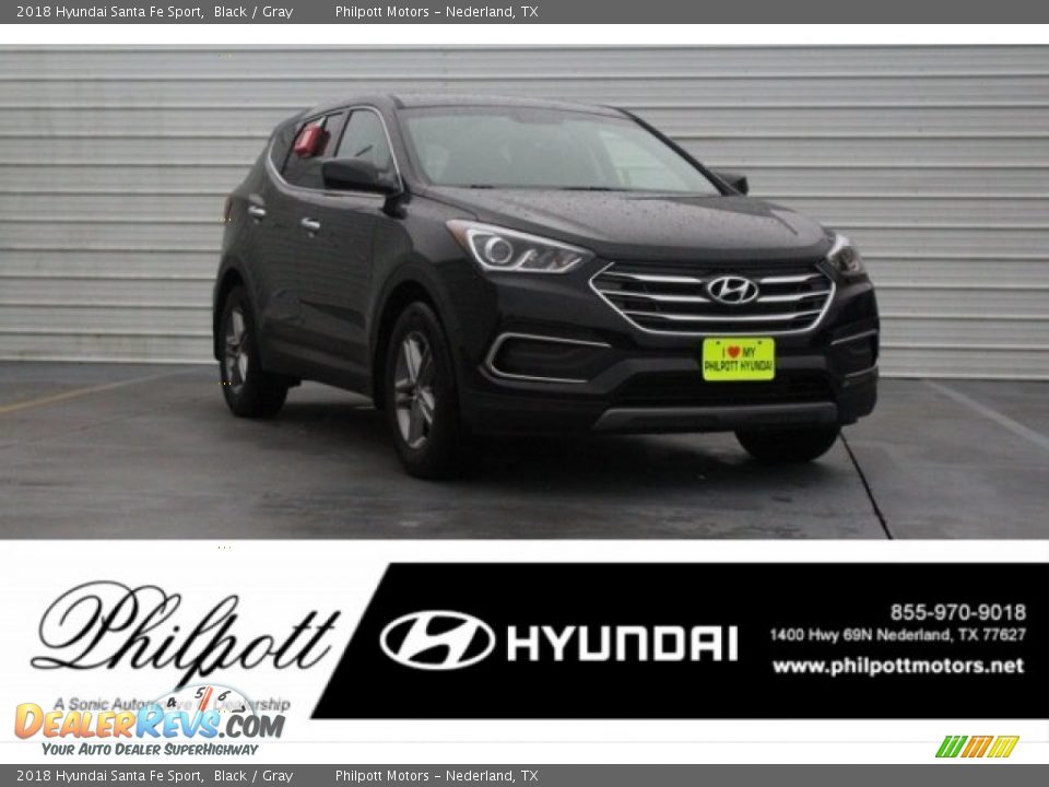 2018 Hyundai Santa Fe Sport Black / Gray Photo #1
