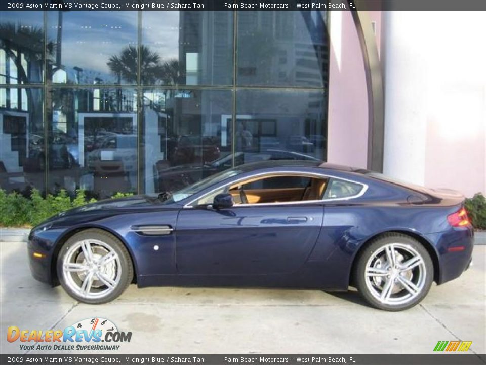2009 Aston Martin V8 Vantage Coupe Midnight Blue / Sahara Tan Photo #3