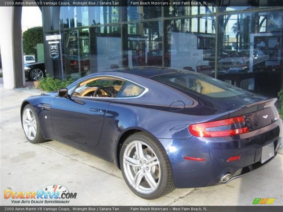 2009 Aston Martin V8 Vantage Coupe Midnight Blue / Sahara Tan Photo #4