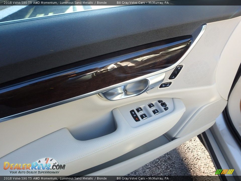 2018 Volvo S90 T5 AWD Momentum Luminous Sand Metallic / Blonde Photo #10
