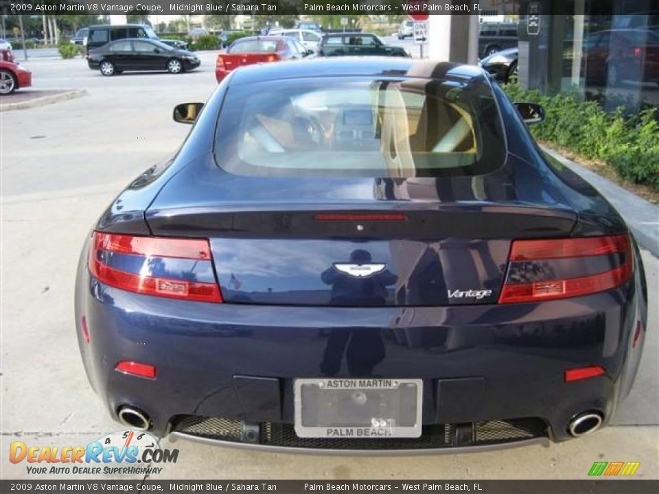 2009 Aston Martin V8 Vantage Coupe Midnight Blue / Sahara Tan Photo #5