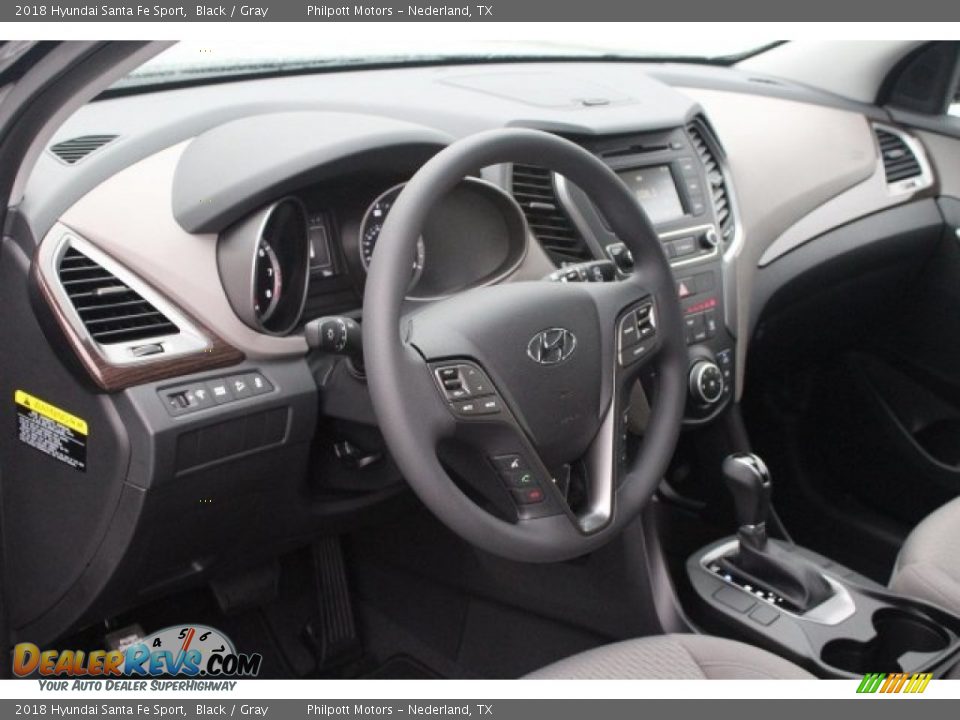 2018 Hyundai Santa Fe Sport Black / Gray Photo #10