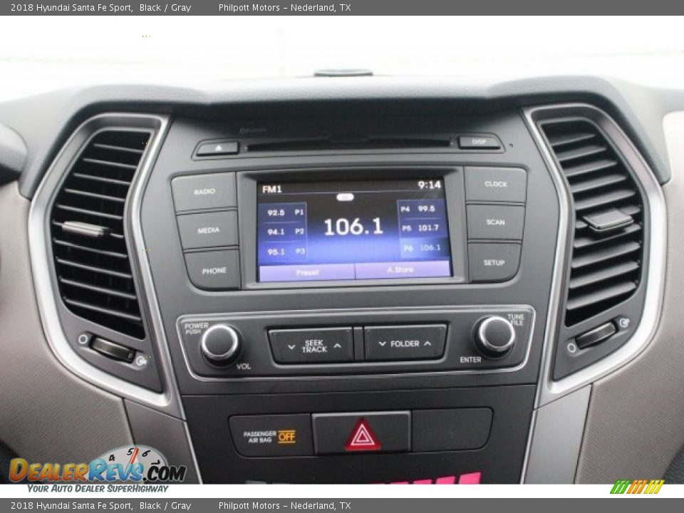 2018 Hyundai Santa Fe Sport Black / Gray Photo #13