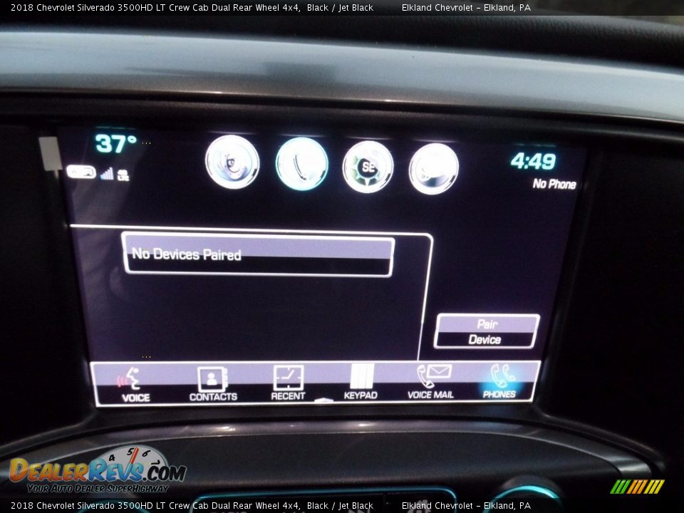 2018 Chevrolet Silverado 3500HD LT Crew Cab Dual Rear Wheel 4x4 Black / Jet Black Photo #33