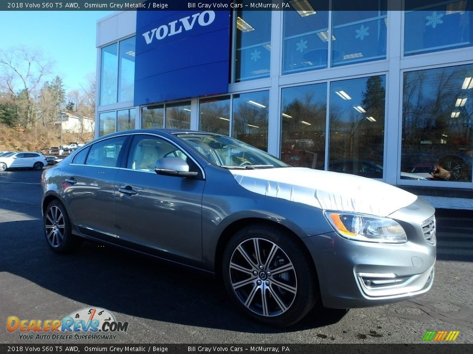 2018 Volvo S60 T5 AWD Osmium Grey Metallic / Beige Photo #1