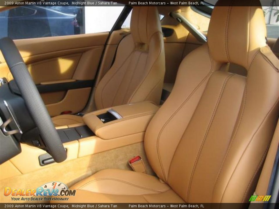 2009 Aston Martin V8 Vantage Coupe Midnight Blue / Sahara Tan Photo #8