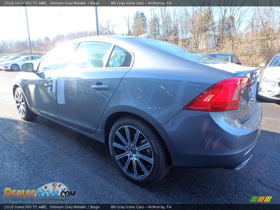 2018 Volvo S60 T5 AWD Osmium Grey Metallic / Beige Photo #3