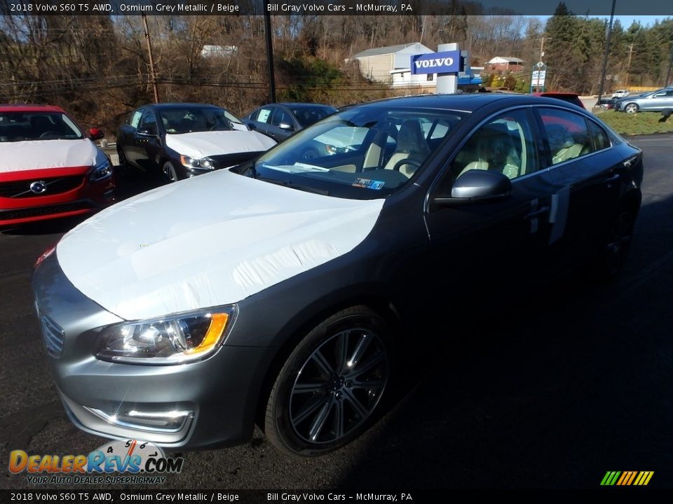 2018 Volvo S60 T5 AWD Osmium Grey Metallic / Beige Photo #4