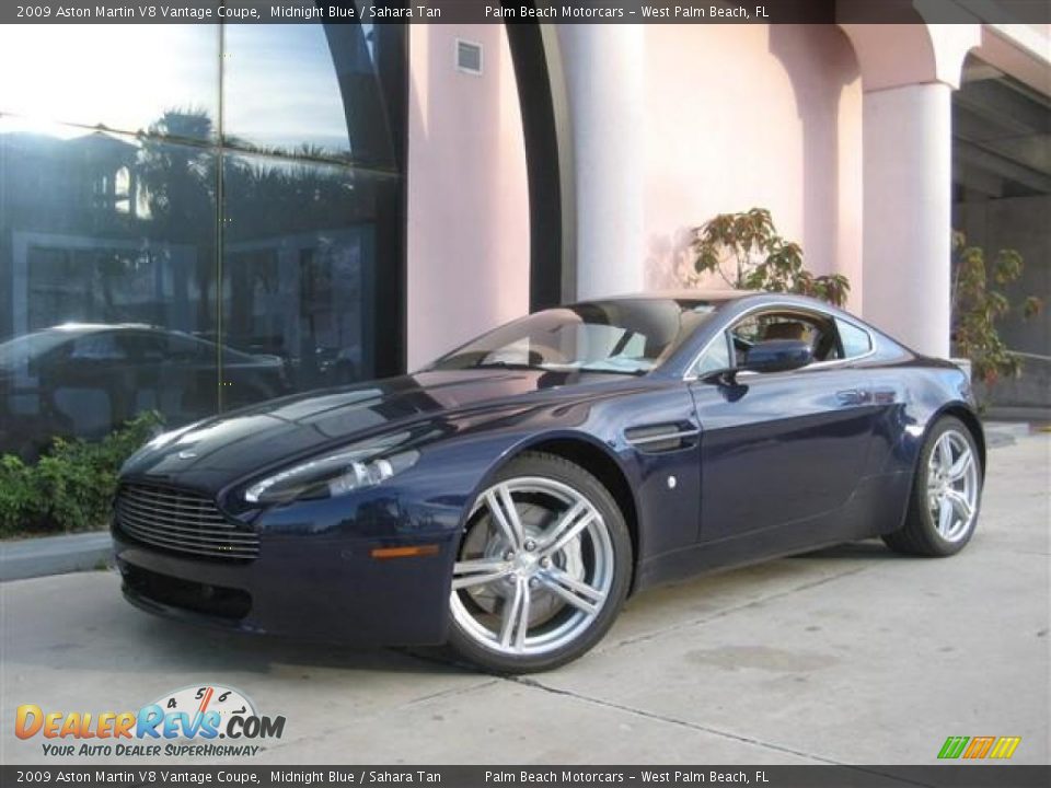 2009 Aston Martin V8 Vantage Coupe Midnight Blue / Sahara Tan Photo #10