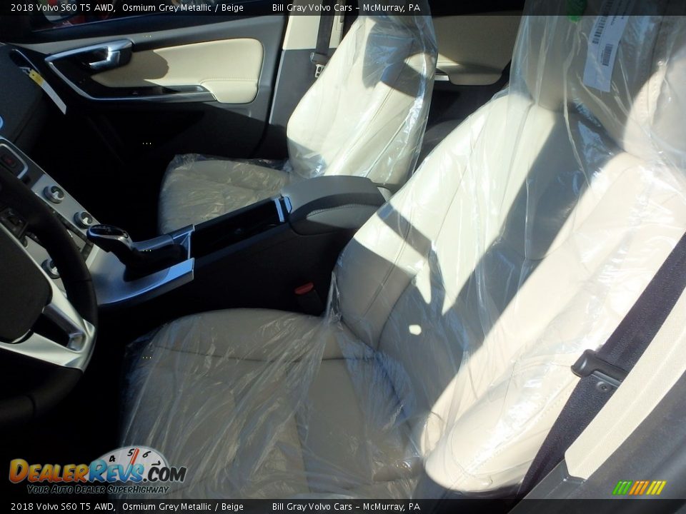 2018 Volvo S60 T5 AWD Osmium Grey Metallic / Beige Photo #6