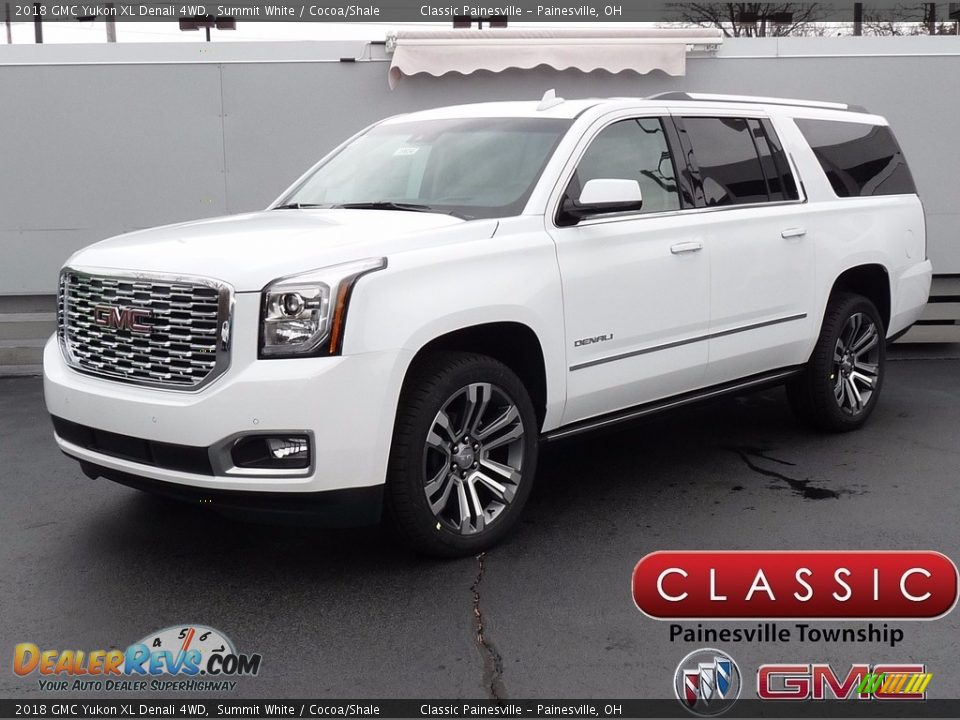 2018 GMC Yukon XL Denali 4WD Summit White / Cocoa/Shale Photo #1