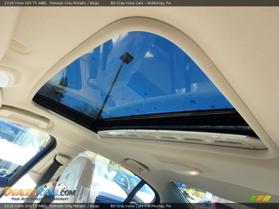 2018 Volvo S60 T5 AWD Osmium Grey Metallic / Beige Photo #11