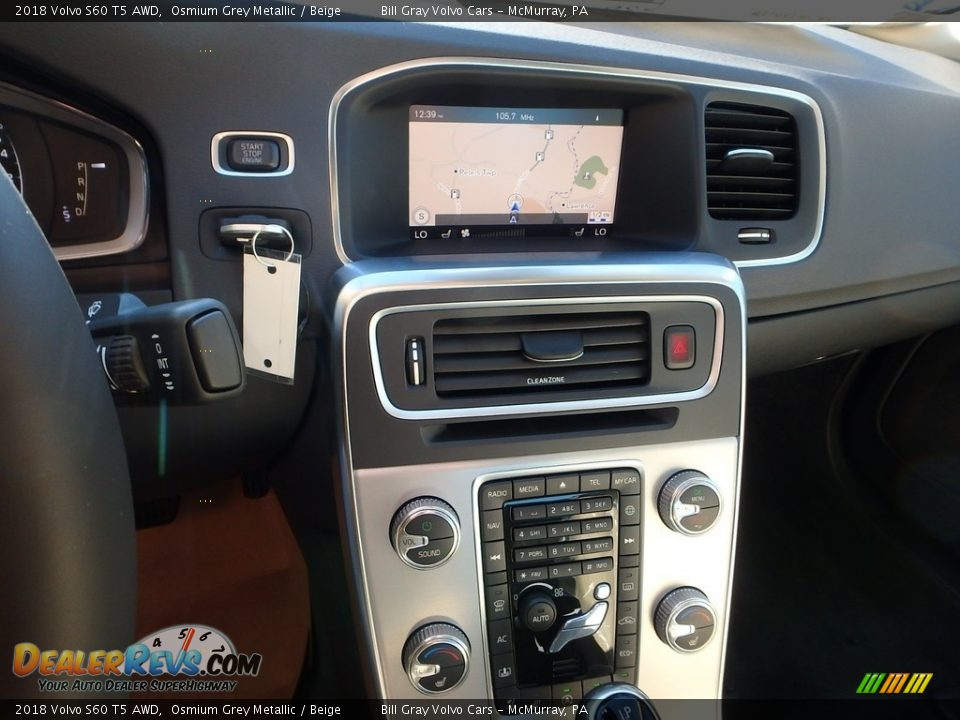 2018 Volvo S60 T5 AWD Osmium Grey Metallic / Beige Photo #14