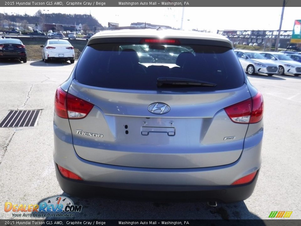 2015 Hyundai Tucson GLS AWD Graphite Gray / Beige Photo #9