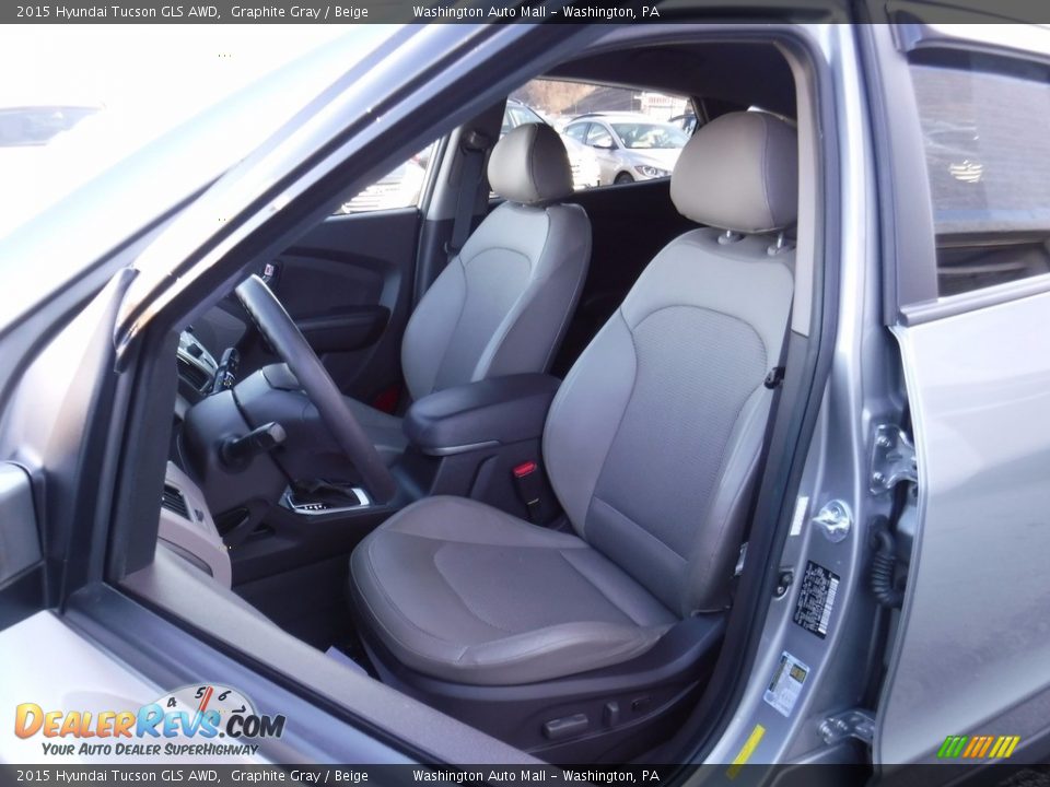 2015 Hyundai Tucson GLS AWD Graphite Gray / Beige Photo #15