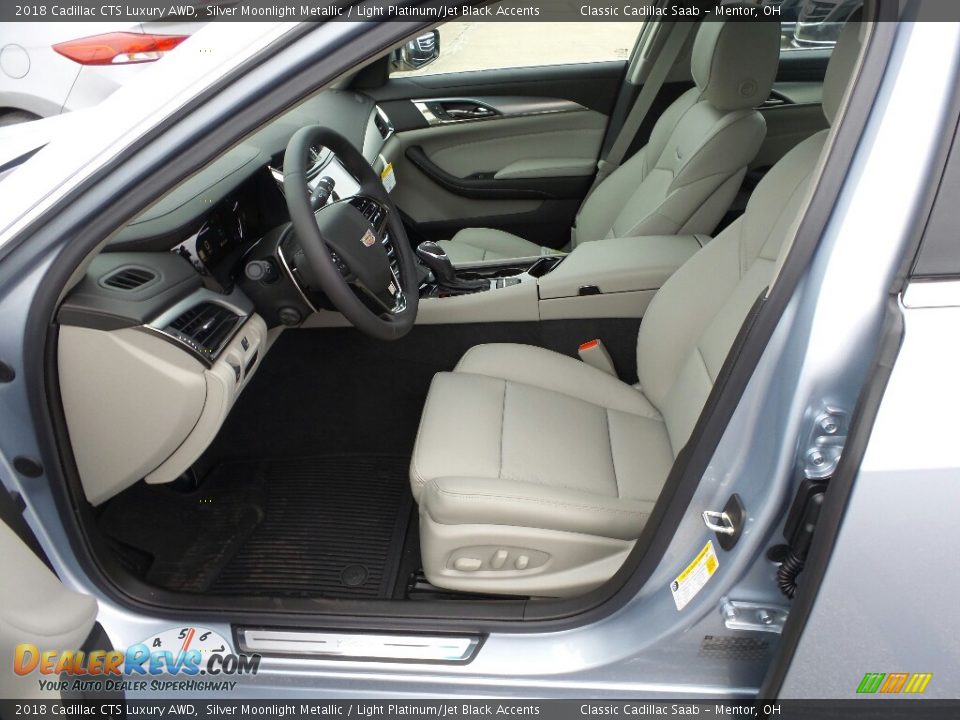 Light Platinum/Jet Black Accents Interior - 2018 Cadillac CTS Luxury AWD Photo #3