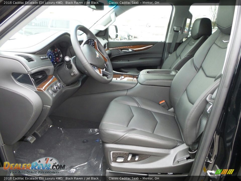 Jet Black Interior - 2018 Cadillac Escalade ESV Luxury 4WD Photo #3