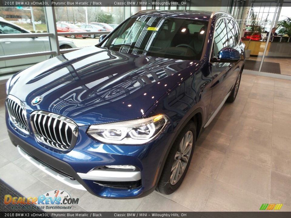 2018 BMW X3 xDrive30i Phytonic Blue Metallic / Black Photo #3