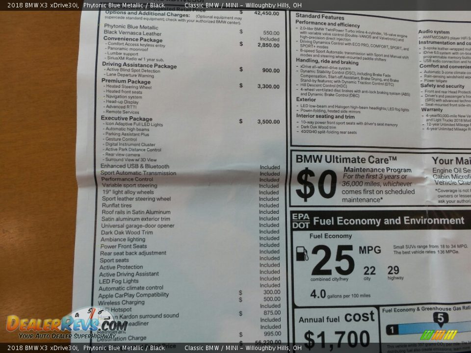 2018 BMW X3 xDrive30i Phytonic Blue Metallic / Black Photo #6