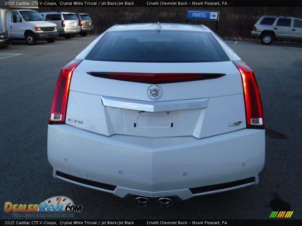 2015 Cadillac CTS V-Coupe Crystal White Tricoat / Jet Black/Jet Black Photo #11