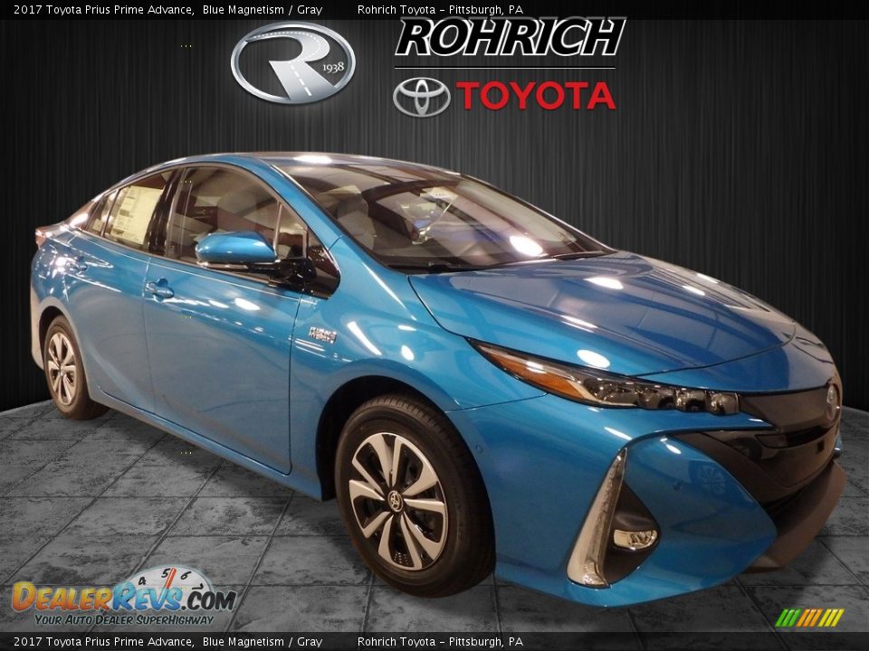 2017 Toyota Prius Prime Advance Blue Magnetism / Gray Photo #1