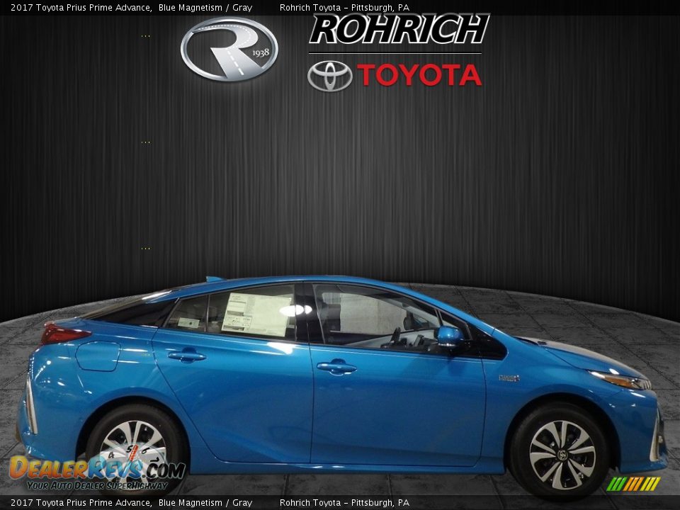 2017 Toyota Prius Prime Advance Blue Magnetism / Gray Photo #2