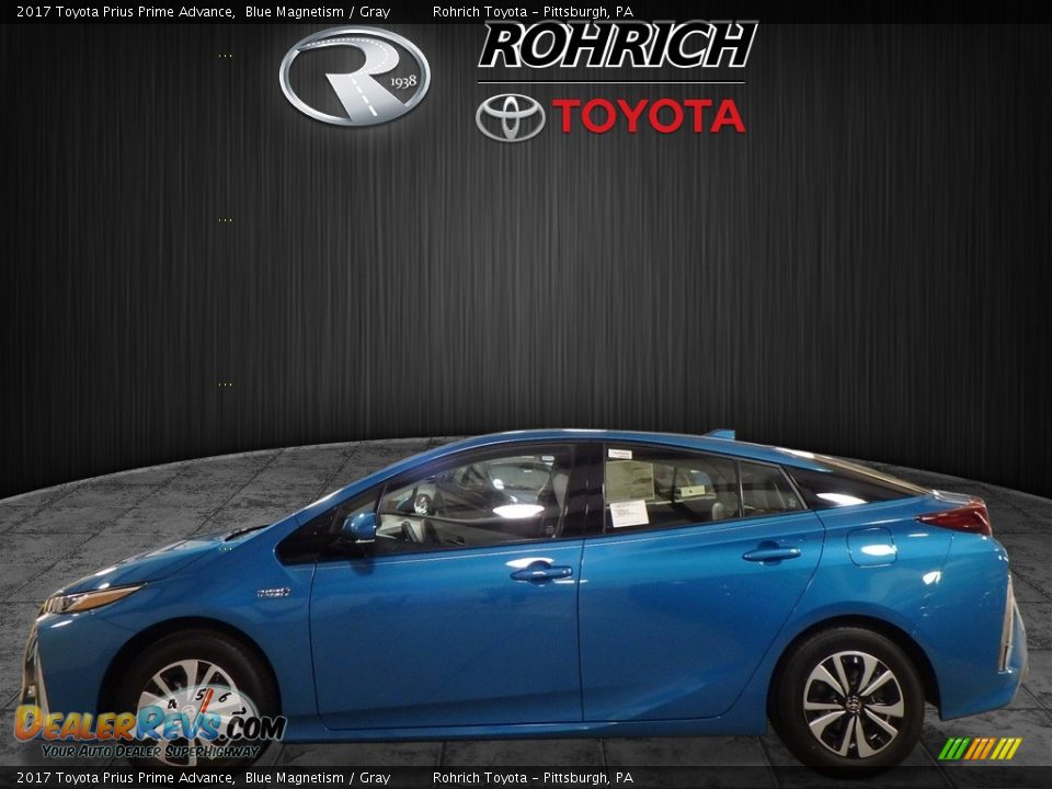 2017 Toyota Prius Prime Advance Blue Magnetism / Gray Photo #3