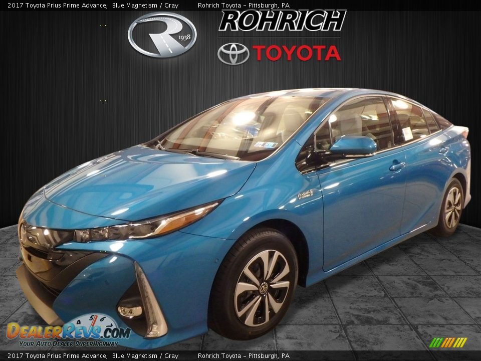 2017 Toyota Prius Prime Advance Blue Magnetism / Gray Photo #4
