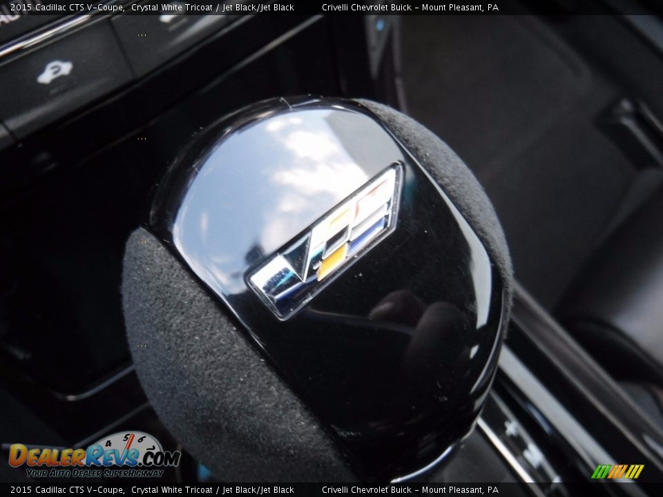 2015 Cadillac CTS V-Coupe Crystal White Tricoat / Jet Black/Jet Black Photo #30